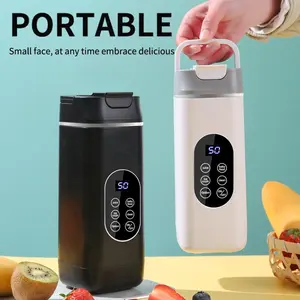 Portable Personal Blender 420ml Cordless Juicing Cup USB Rechargeable Electric Blender for Smoothies & Shakes Digital LED Display 12 Blades Mini Blender Cup USB Rechargeable Electric Shaker Bottle for Home Office Gym Sports Outdoor