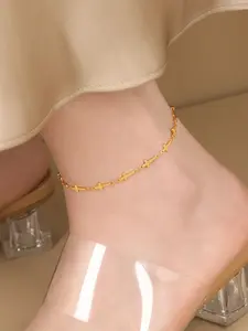 Women's Bohemian Beach Style Stainless Steel Anklet with Multiple Crosses, Daily Accessory Gift (cross Quantity Random)