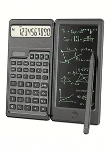 10-Digit Scientific Calculator - High-Resolution LCD Display, Compact Foldable Design, With Handwriting Pad, Dual Solar And Battery Power - Ideal For Teachers, Engineers And Professionals