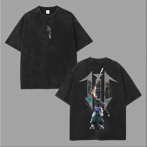 KINGDOM HEARTS SORA 2 sided Washed Tshirt Unisex graphic tee 90s Fabric Fit Clothes Top Cotton, Menswear Top Black Casual Crewneck Shortsleeve Clothes Soft lemon demon shirt sade soulja boy outfit truck gorlock destroyer