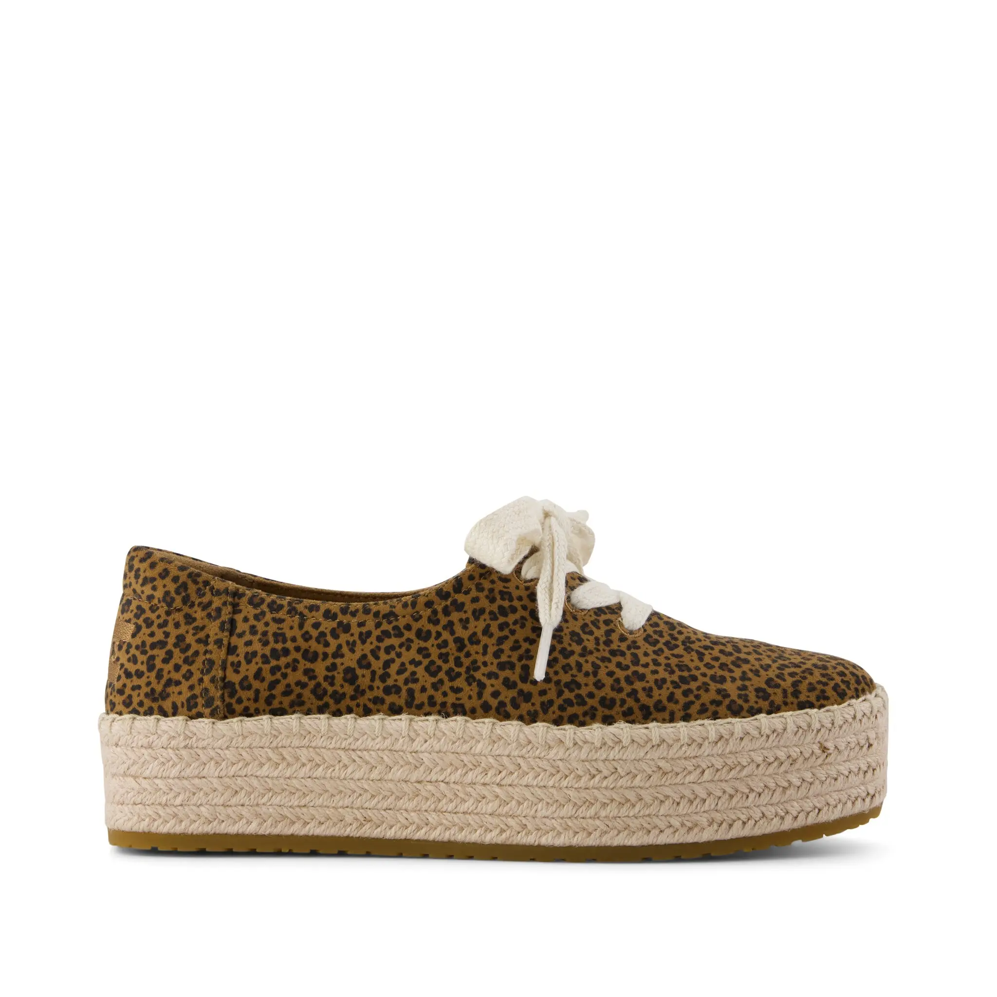 Womens Valencia Lace-Up Platform Espadrille Toffee Leopard Print