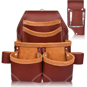 Grain Leather Electrician Tool Pouch | Carpenter Tool Pouch | Electrician Pouch | Electric Tool Bag | Electrician Bag | Leather Tool Belt