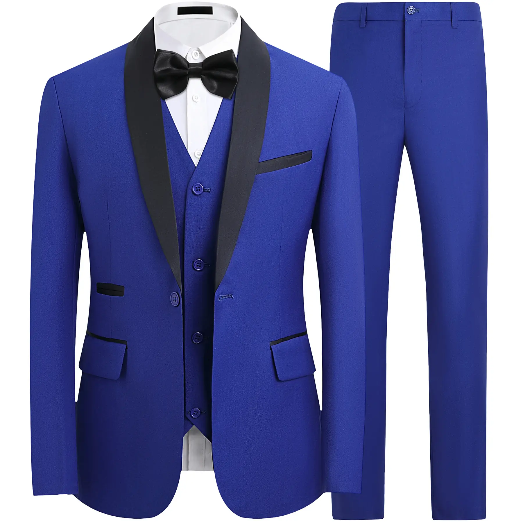 Royal Blue Blazer + Vest + Pants