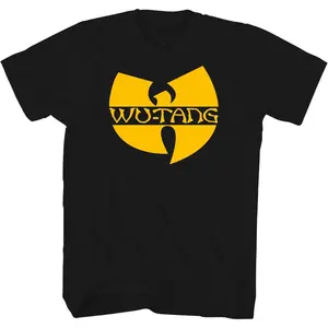 Wu-Tang Clan T Shirt for Men & Women Puff Print Logo Black Crewneck Short Sleeve Tee - Band Tshirt