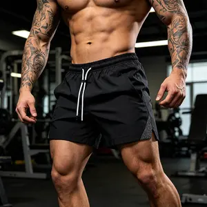 Men's Quick Dry Gym Shorts with Mesh Panels, Breathable Athletic Workout Shorts