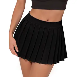 Pleated Mini Skirt for Women,High Waist Stretchy Skater A-line Y2K Casual Tennis Sexy Club Womens Skirt