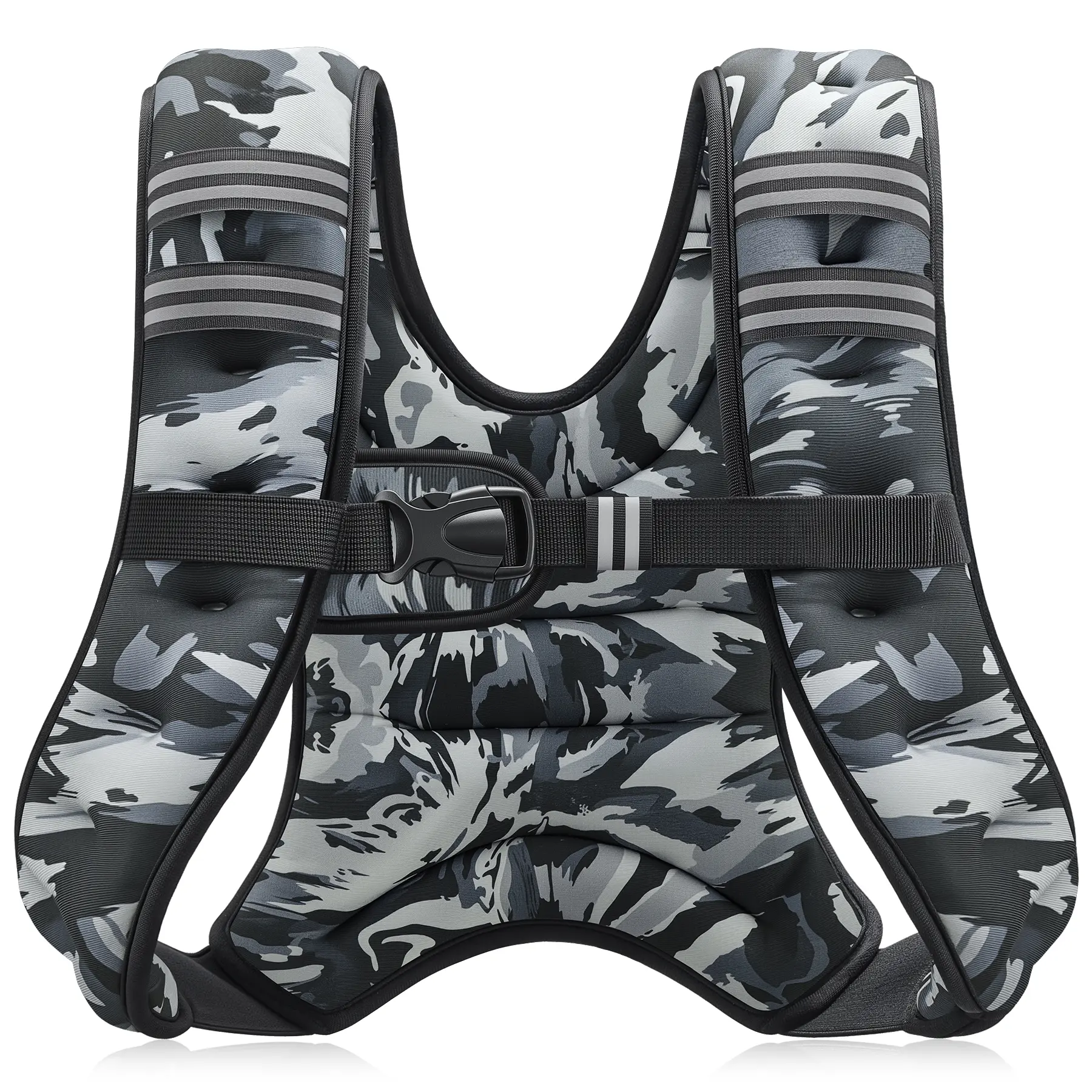 【SummerSale】12LB Camo Weighted Vest for Walking, Running & Training | Adjustable Fitness Vest with phone pouch