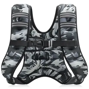 8LB Camo Weighted Vest for Walking, Running & Training | Adjustable Fitness Vest with Storage Pockets
