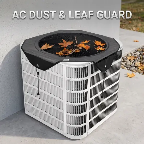 28x28 Inch Outdoor Central AC Mesh Protector, Ventilated Breathable Top Air Conditioner Shield, Durable Windproof Dustproof Cover Blocks Leaves & Debris for Outdoor Condenser Units external machine all-season use
