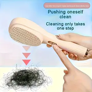 Adjustable Hair Comb Suitable for Regular Hair, Scalp Massage Function, Detachable 360° Rotation, Promotes Healthy Hair, Lightweight Plastic Teeth