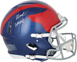 Abdul Carter New York Giants Autographed Riddell 2024 Alternate Speed Authentic Helmet with "GMENNNN!" Inscription - Fanatics Authentic Certified