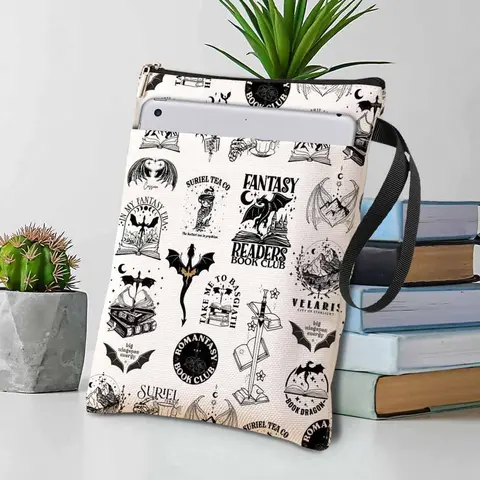 Book Storage Bag with Zipper, 1 Count Tablet Bag, Portable Paper Storage Pouch for Home Office School, Portable Storage Bags, Zipper Pouches, Pouches for Organization