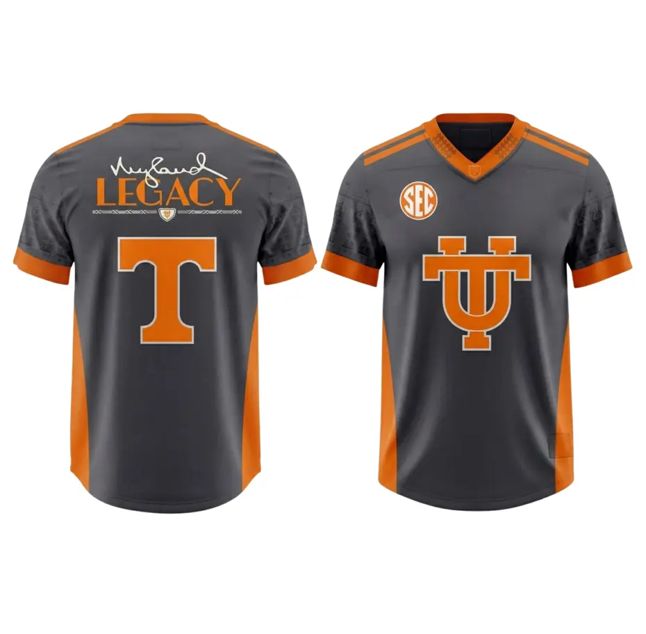 Tennessee Football Neyland Legacy Smokey Grey Collection 3D All-Over Print V4 Football Jersey, Sports Collectible Jersey