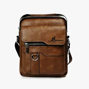 Men's Business Crossbody Bag | Vintage PU Leather, Waterproof Stain-Resistant Design, Multiple Pockets - Essential for Your Daily and Travel Needs!