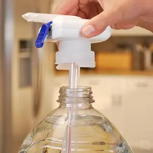 Automatic Drink Dispenser for Fridge White No Spill Milk Dispenser Pump for Gallon Jugs Water Juice Fits Most Bottles Battery Not Included