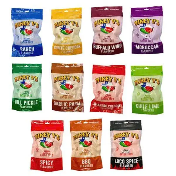 🔥 BEST SELLER!  Mikey V's Gator Toes Crispy Fried Garlic Snack – Available in 11 Flavors – Select Your Favorite Flavor – 1 Bag