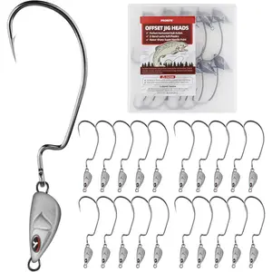 Rock Walker Jig Heads – 30pcs/20pcs Assortment, Weedless Offset Jig Heads Obstacle-Crossing Heavy-Duty Hooks for Saltwater & Freshwater Fishing
