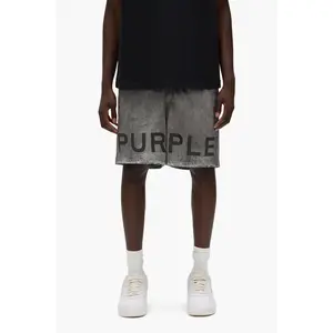 Faux Denim Wordmark All Around Shorts