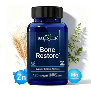 BALINCER Bone Restore Complex - Superior Calcium with Vitamin D3, Magnesium & Zinc for Bone Health & Flexibility, 120 Vegetarian Capsules