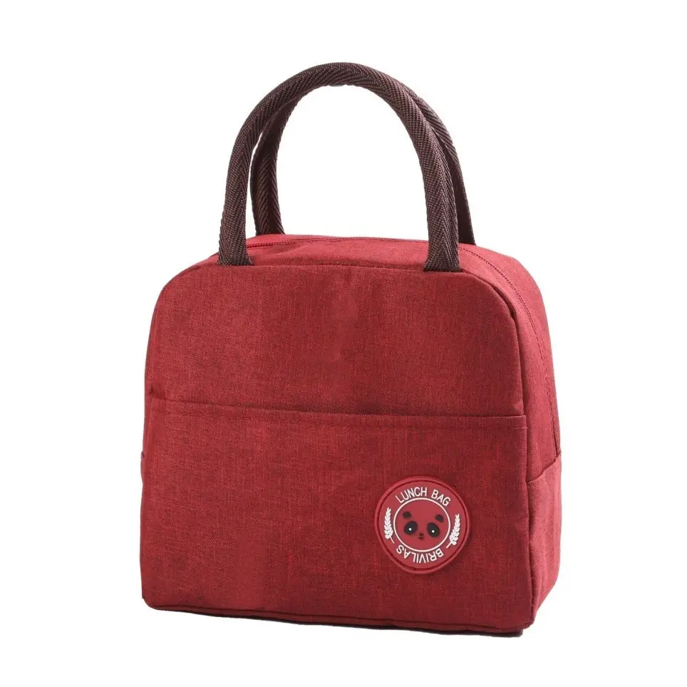 Bear lunch bag [burgundy red]