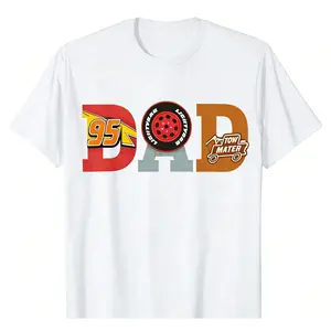 Tow Mater Mom 95 Men's Cotton Crew Neck T-Shirt with Vintage Retro Print for Casual Summer Beach Wear and Stylish Everyday Looks Menswear Top Classic Suit Soft Tropical Shortsleeve Streetwear