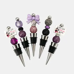 Wine Stopper | Beaded Bottle Topper | Birthday | Bridesmaid | Teacher | Wine Lover | Cute Gift Ideas | Wife | Mom | Wedding | Girls Night