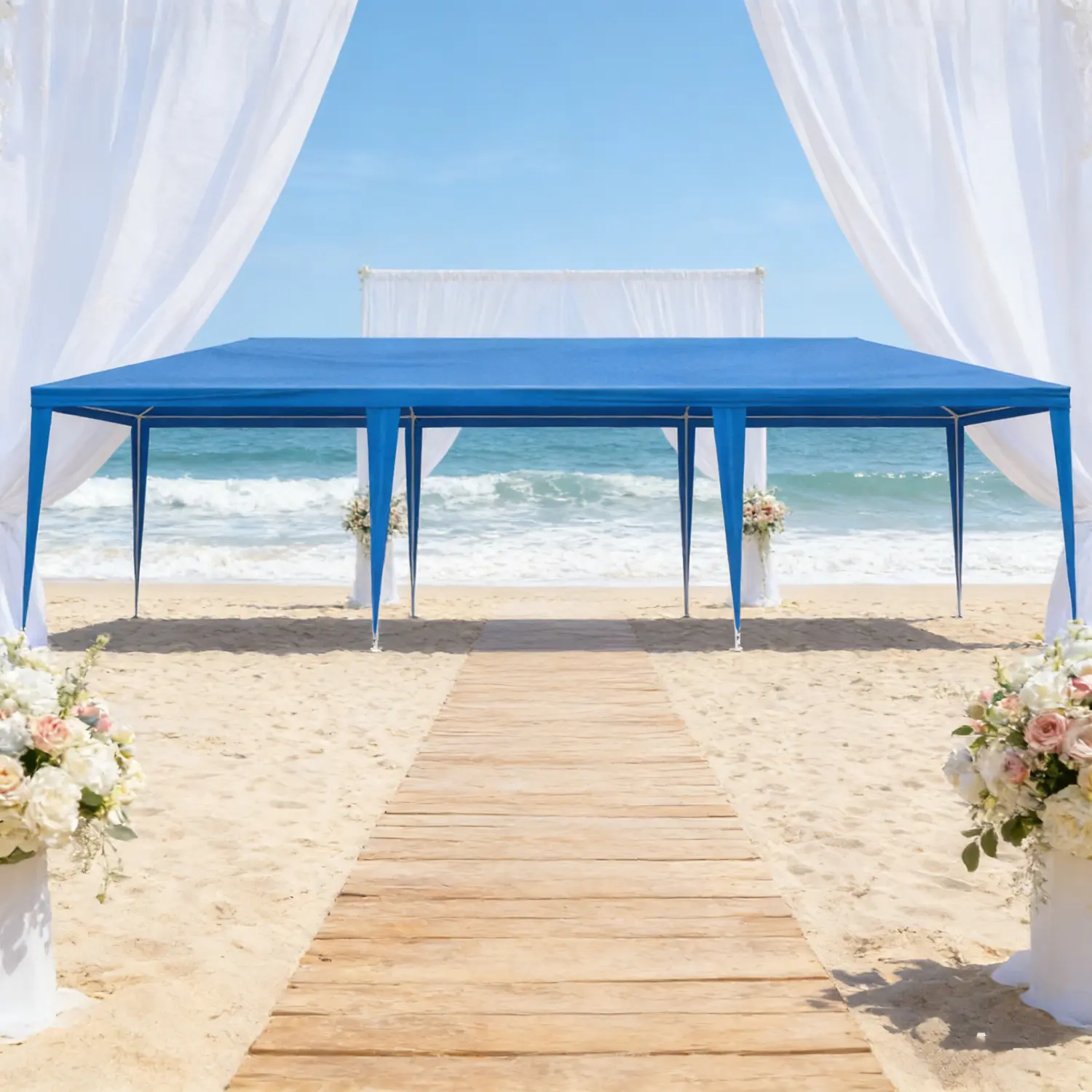 Heavy Duty Waterproof 10x20/30 Party Tent - Outdoor Canopy Shelter with Removable Sidewalls, Ideal for Wedding Events, Patio Furniture Cover, Beach Shade Canopy, Backyard Sun Protection, Sun Shade Canopy