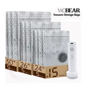 【2026 Upgraded】 X7 Cordless Vacuum Sealing Machine Bag Set - Summer Vibes Travel Bags with Rechargeable Pump, 9-15 Pack Carry-On Luggage Space Saver Lightweight Zipper Pouches for Clothes