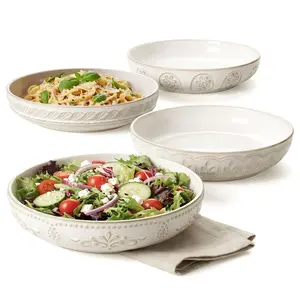 4PCS Pasta Bowls, 50oz Large Salad Serving Bowls,Microwave Dishwasher Safe