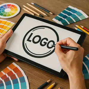 LOGO PERSONALIZADO con sticker - 30 stickers personalizados con diseño de tu logo (diseño incluido)