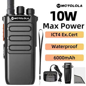 Mt-170 Uhf Waterproof Explosion-Proof Two-Way Radio Walkie Talkie, Long-Lasting Durable Large Capacity Battery, Ideal for Natural Gas Oilfield Construction Mine