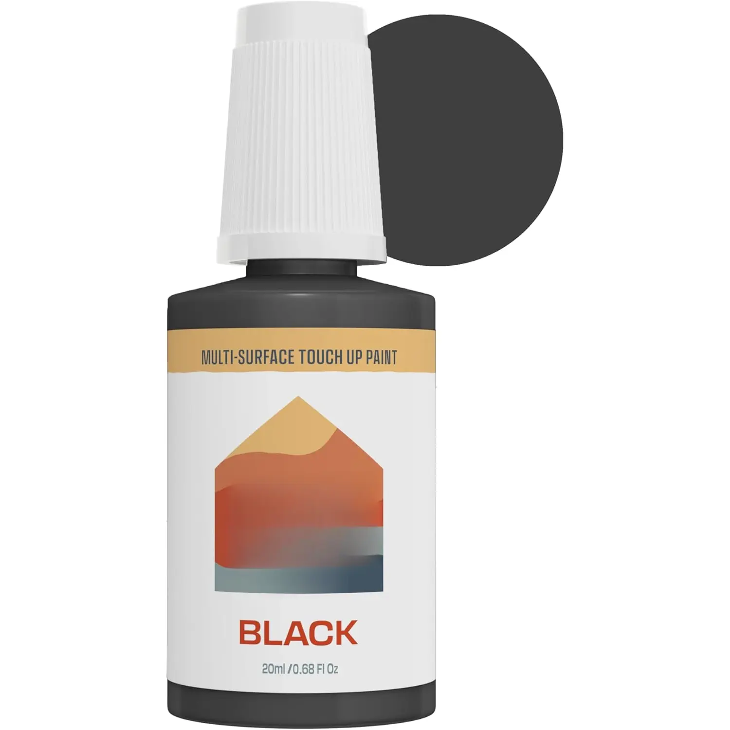 Touch Up , Black, 20ml, Matte, w/brush in bottle, Quick drying, for , Kitchen cabinets, Walls