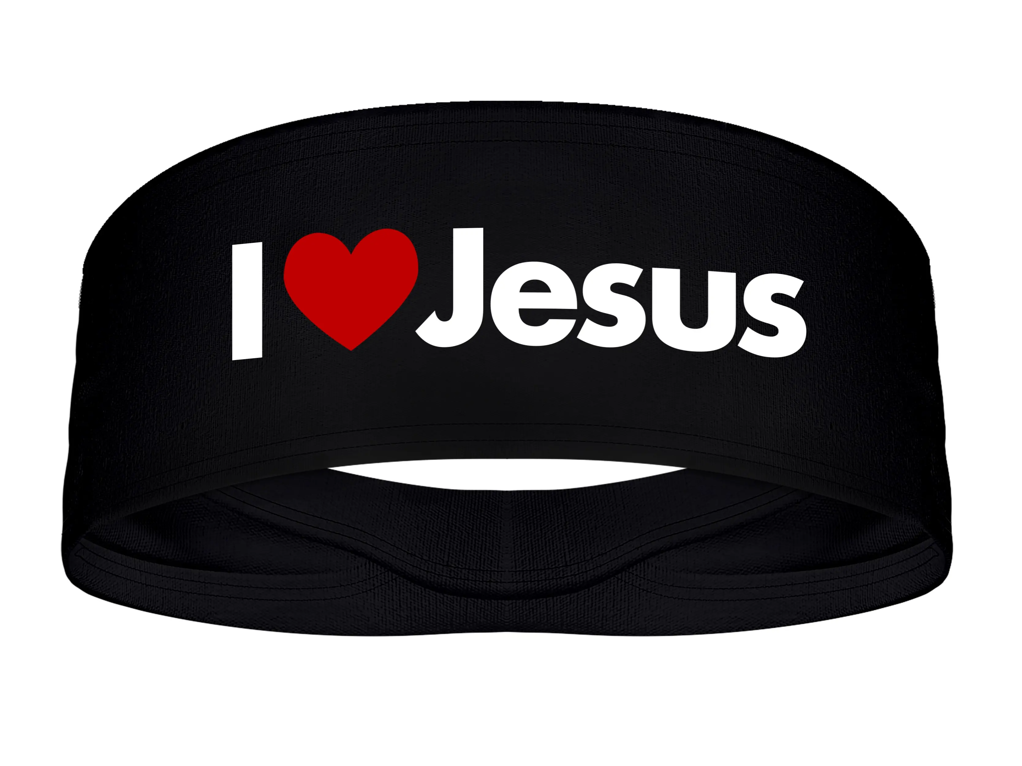I Heart Jesus I Love Jesus 4" Wide Sports Tapered Stretch Headband Faith Christian Sweatband Head Sweat Band Running Football Soccer Accessories B3 U ATHLETICS