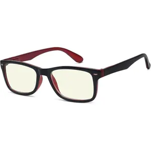 Computer Reading Glasses,UV Protection,Anti Glare,Anti-Reflective Computer Readers (Black Red,+2.75)