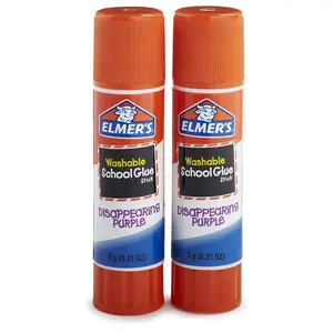 Elmer's Disappearing Purple School Glue Sticks 0.21 oz Pack of 4 E522 Non-Toxic Durable Safe for Kids School Projects Crafts