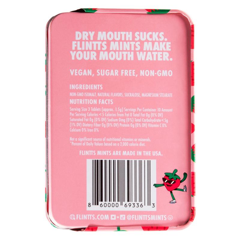 Flintts Super Strong Strawberry Mints