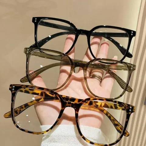 Fashion Square Frame Eyeglasses, Stylish Square Frames, Leopard Pattern Eyeglasses, Anti-blue Light Eyeglasses for Women & Men, Fashion Eyeglasses for Work, Daily Clothing Decor, Perfect for Student Daily Use, Fashionable Frames, Trendy Casual Eyeglasses