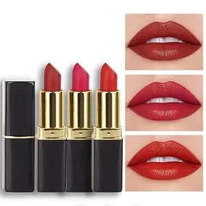 3Pcs Red Matte Lipstick Set for Women Long Lasting, Dark Light Bright Ruby Berry Red Matte Velvet Long Lasting Lipstick Waterproof Smudge Proof 24 Hours Original Lip Stick Stain Makeup Kit