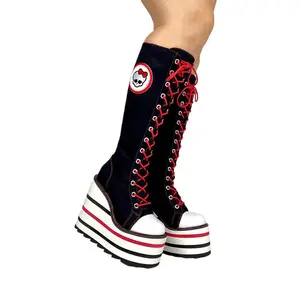 Ghoul Platform Sneakers [BLACK/WHITE]