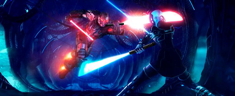 2-in-1 Dual RGB Lightsabers Set (2-Pack), 41.54" Realistic Combat Sabers with 12Colors Change & 4 Sound Modes, Electronic Glow Swords for Adults/Kids Cosplay, Birthday, Halloween & Xmas Gift