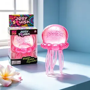 NeeDoh Jellyfish Squishy, Slow Rise Sensory Fidget for Adults, gift for her and him