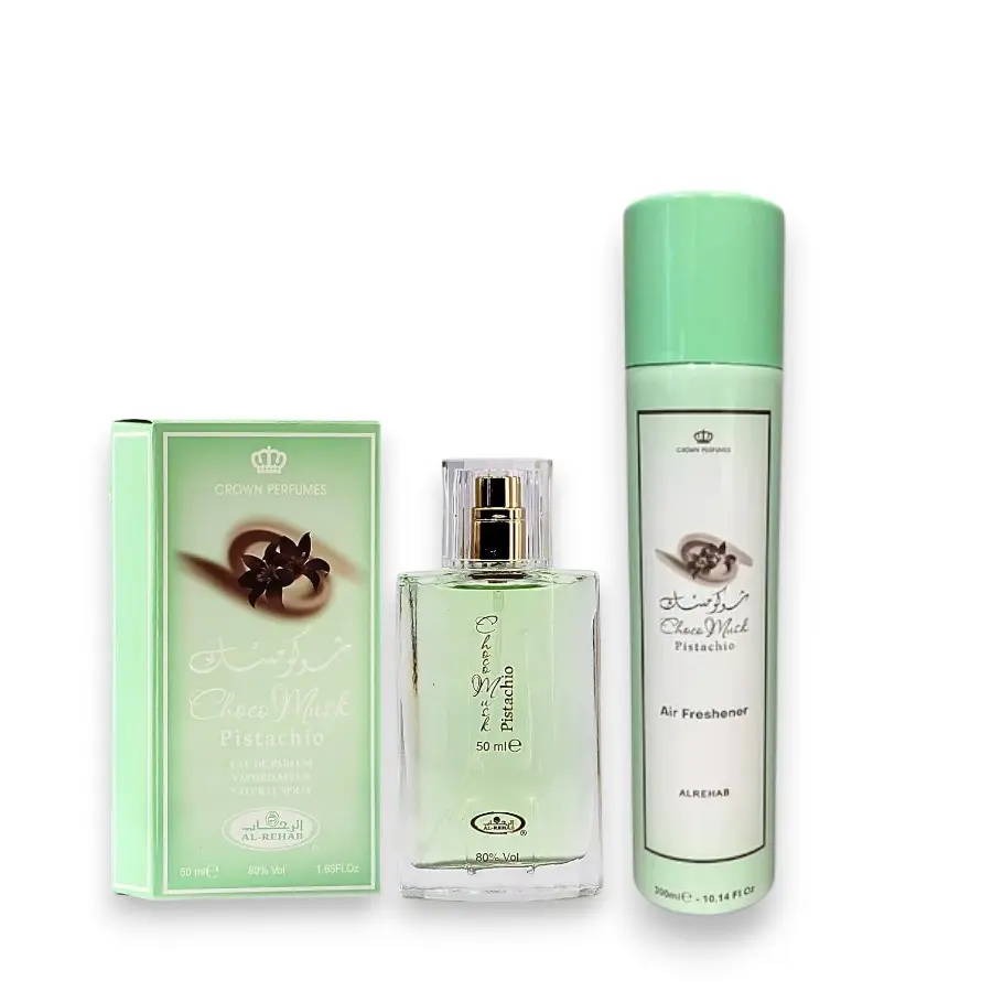 Al Rehab Choco Musk Pistachio Fragrance, Scented Aroma Room & Home-Car Air Freshener with Pistachio-Vanilla & Musk Notes, 50-300ML Unisex Beauty & Personal Care Product