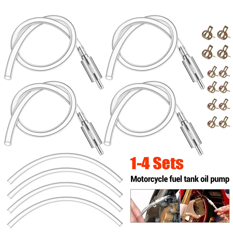 Clutch & Brake Bleeder Hose One-Way Valve Tube Bleeding Tool Kit 2 thumbnail image