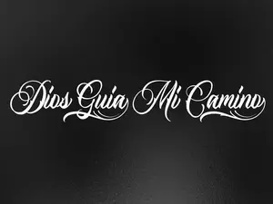 Dios Guia mi Camino Vinyl Decal Sticker for Cars, Trucks, Vehicles