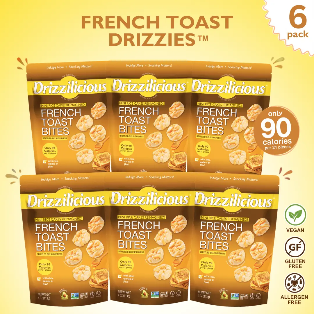 6 Pack - Drizzilicious French Toast Mini Rice Cakes 4 oz
