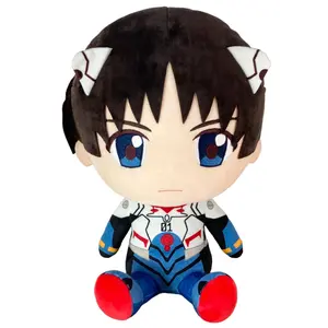 EVANGELION NEW MOVIE - SHINJI PLUG SUIT SITTING PLUSH 12" H