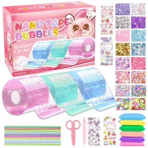 Easter 2026 Gift Nano Tape Bubble Kit for Kids, Squishy Making Maker Kit, Birthday Gifts for 4-10 Year Old Girls Girl, Kids Toys for Girls 4-12