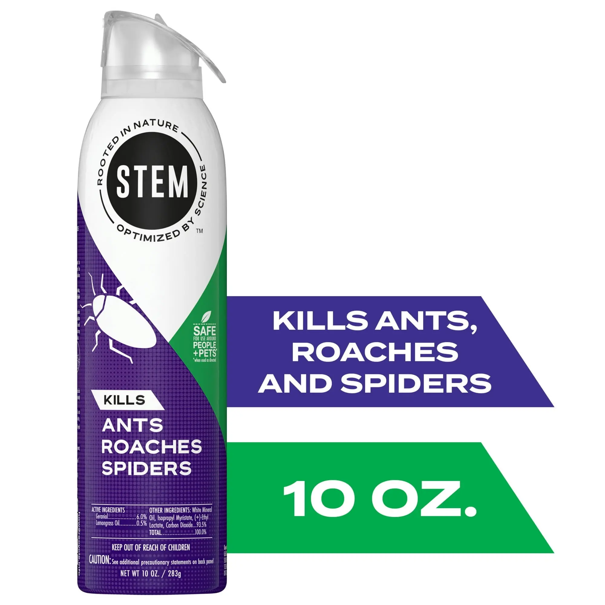 STEM Indoor and Outdoor Ants, Roaches and Spiders Insect Killer Bug Spray, 10 oz