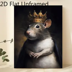 1pc Unframed Vintage Rat King Canvas Poster- Wall Decor, Canvas Wall Art, Poster and Print, Artwork Wall Painting for Gift, Halloween Decorations, Office, Living Room, Cafe, Wall Home and Christmas Decor