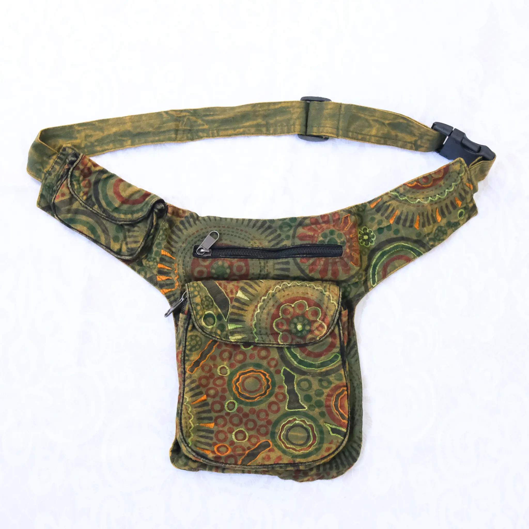 Ren Faire Festival Utility Belt Pouch Bags,  Renaissance Faire Pocket Belt, Cotton Handmade Bag, Embroidered Fanny Pack, Boho Ren Faire Utility Belt Bag